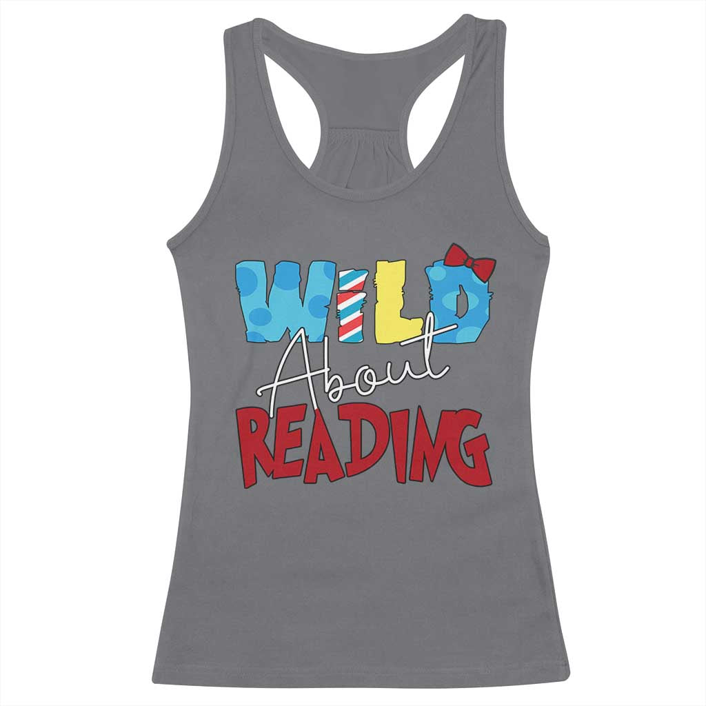 Funny Wild About Reading Racerback Tank Top Reader Lover Librarian