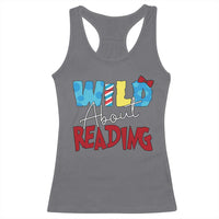 Funny Wild About Reading Racerback Tank Top Reader Lover Librarian