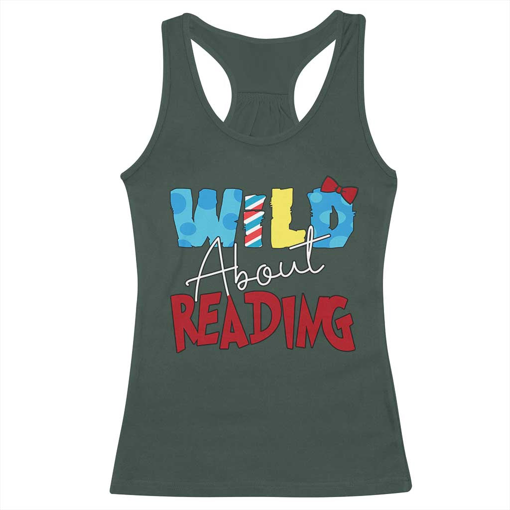 Funny Wild About Reading Racerback Tank Top Reader Lover Librarian