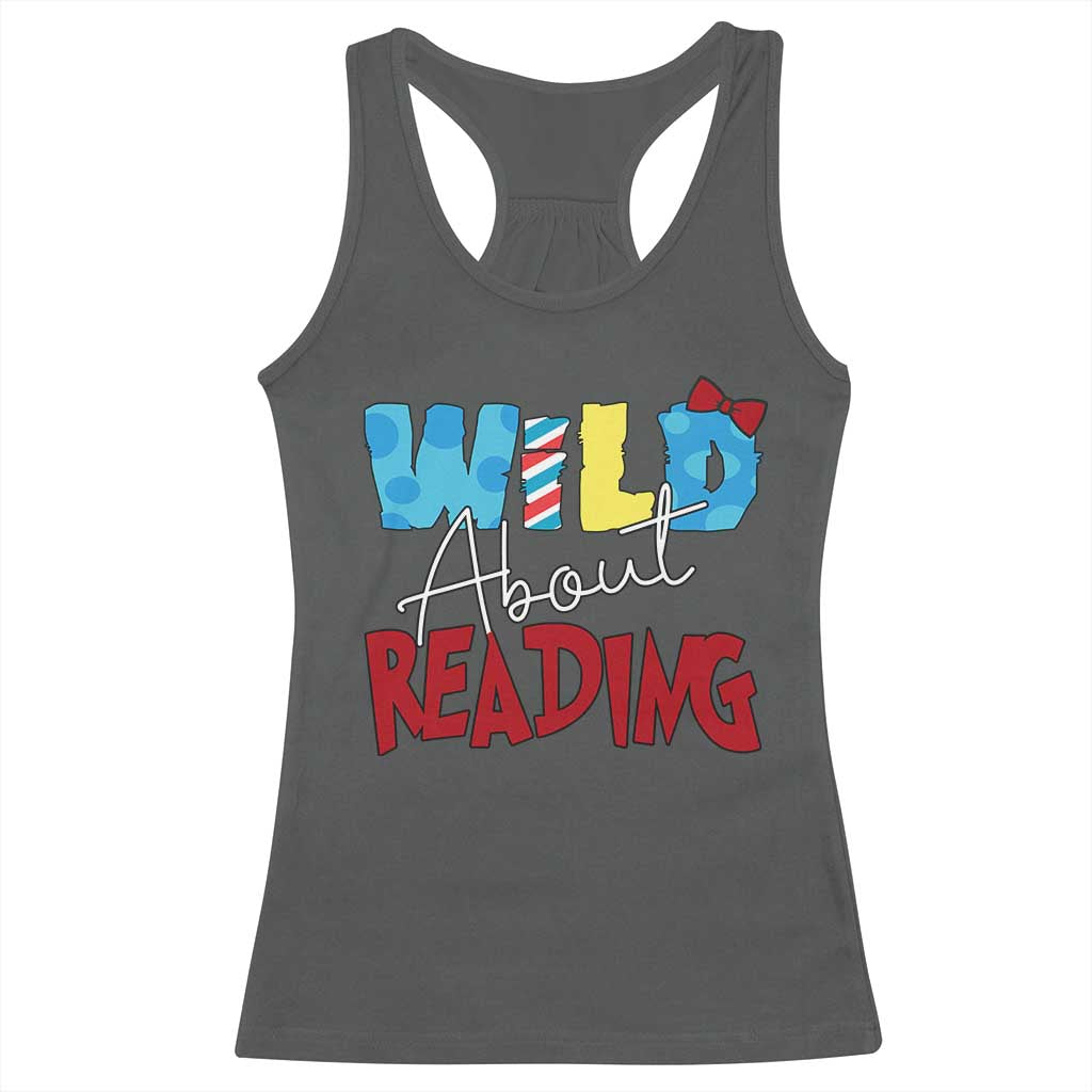 Funny Wild About Reading Racerback Tank Top Reader Lover Librarian