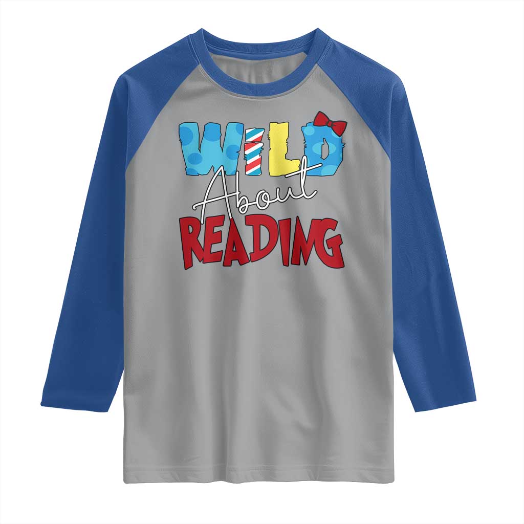 Funny Wild About Reading Raglan Shirt Reader Lover Librarian