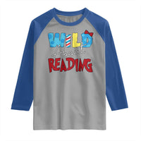 Funny Wild About Reading Raglan Shirt Reader Lover Librarian