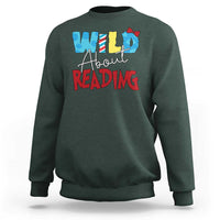 Funny Wild About Reading Sweatshirt Reader Lover Librarian