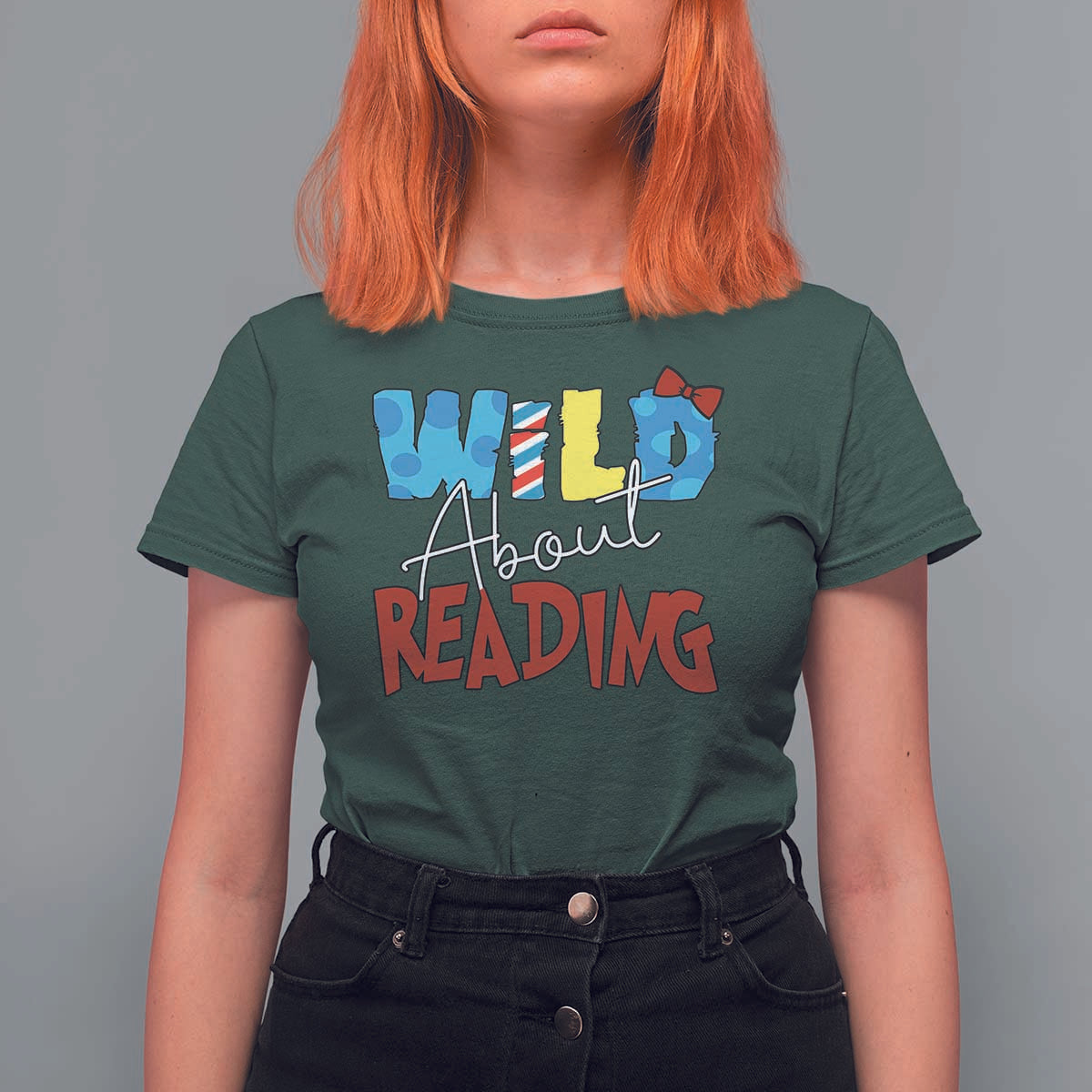Funny Wild About Reading T Shirt For Women Reader Lover Librarian
