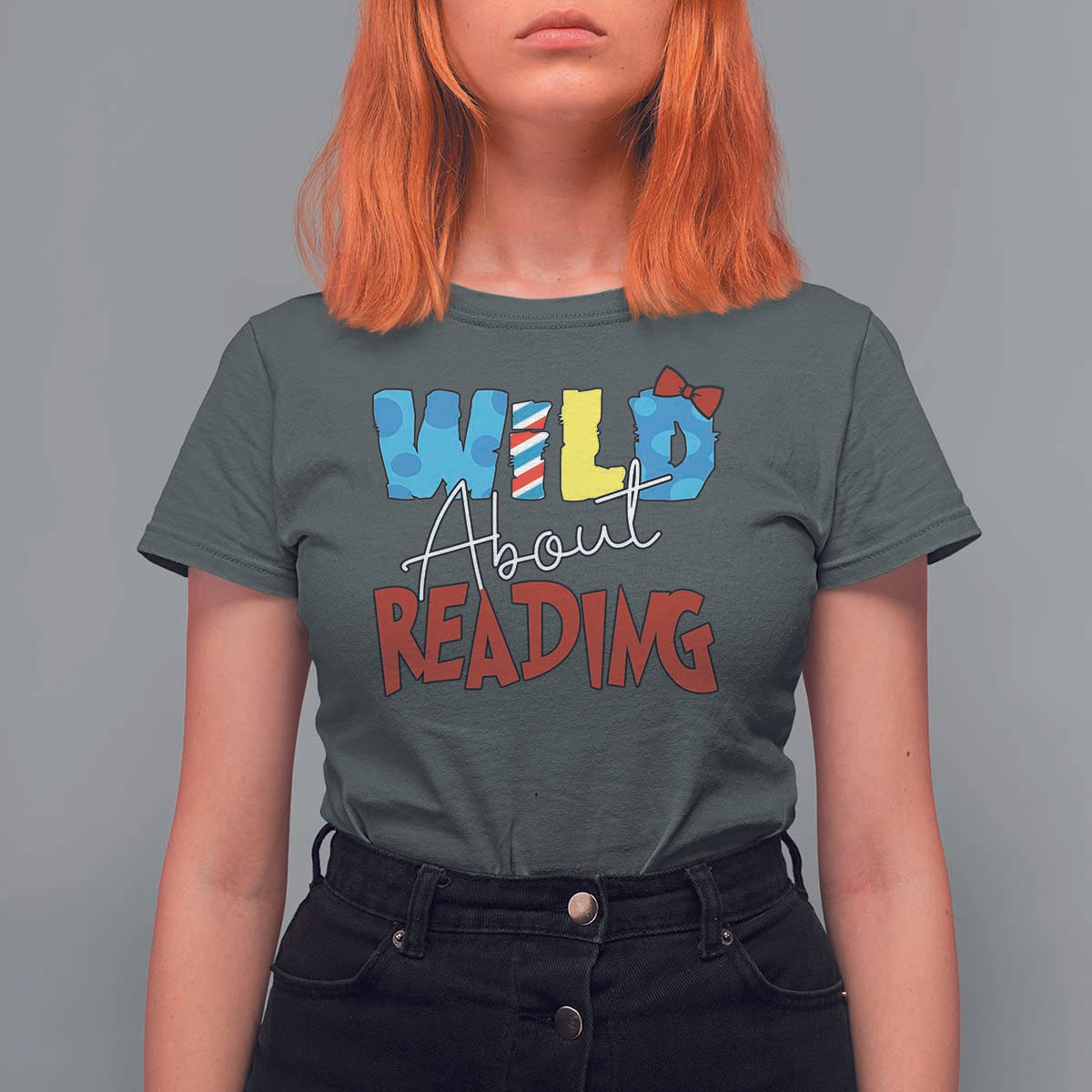Funny Wild About Reading T Shirt For Women Reader Lover Librarian