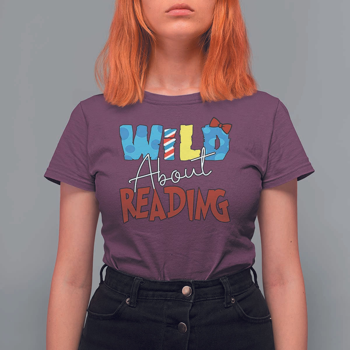 Funny Wild About Reading T Shirt For Women Reader Lover Librarian