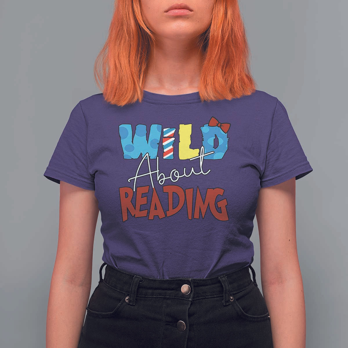 Funny Wild About Reading T Shirt For Women Reader Lover Librarian