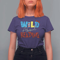 Funny Wild About Reading T Shirt For Women Reader Lover Librarian
