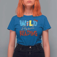 Funny Wild About Reading T Shirt For Women Reader Lover Librarian