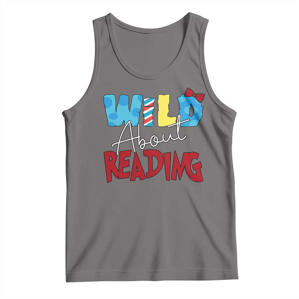 Funny Wild About Reading Tank Top Reader Lover Librarian