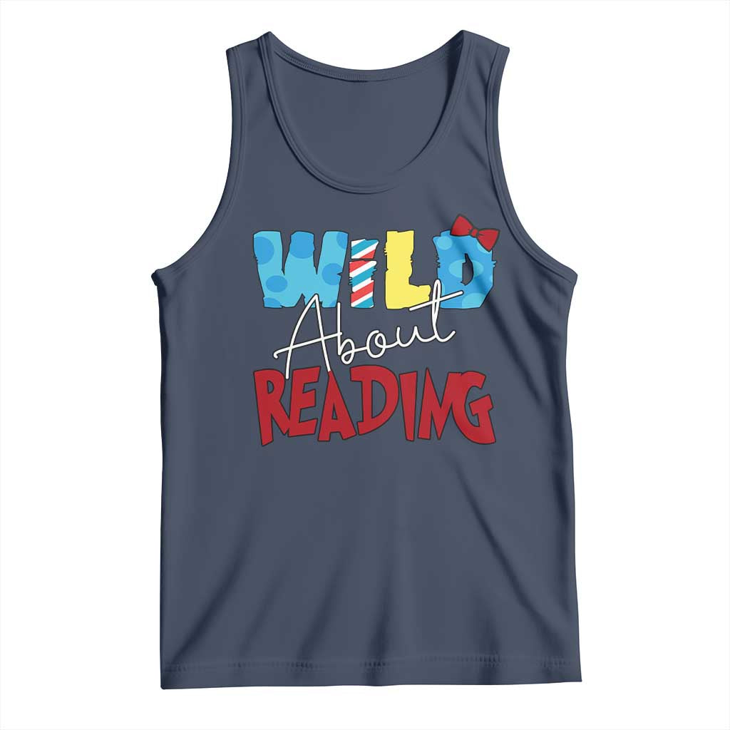 Funny Wild About Reading Tank Top Reader Lover Librarian