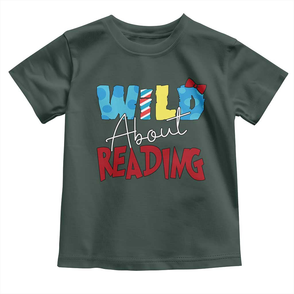 Funny Wild About Reading Toddler T Shirt Reader Lover Librarian