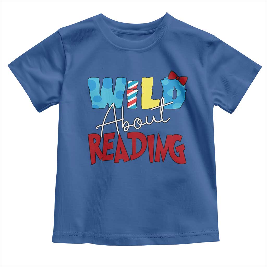 Funny Wild About Reading Toddler T Shirt Reader Lover Librarian
