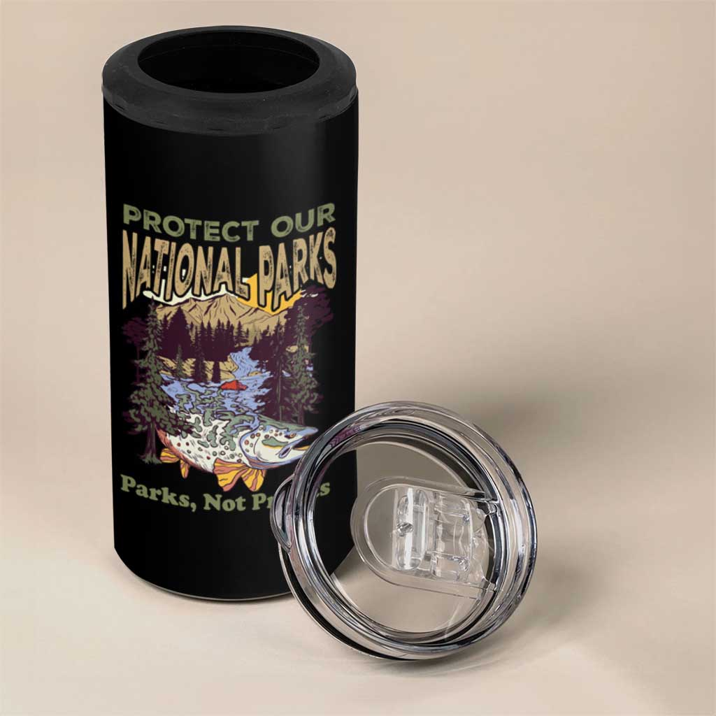 Protect Our National Parks Not Profits 4 in 1 Can Cooler Tumbler Keep Wild Nature Fish Forest