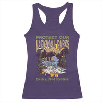 Protect Our National Parks Not Profits Racerback Tank Top Keep Wild Nature Fish Forest