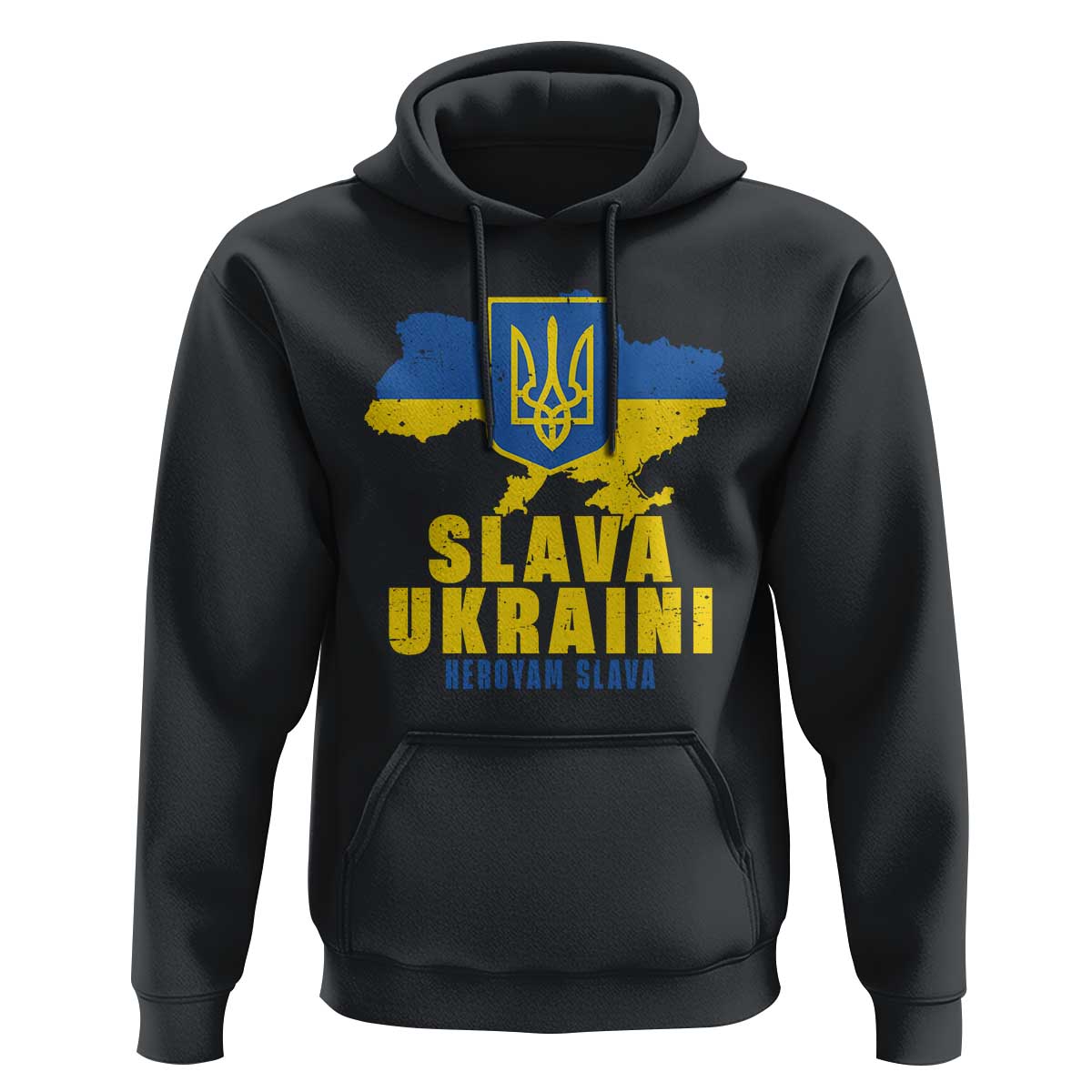 Slava Ukraini Heroyam Slava Hoodie Vintage Ukrainian Flag