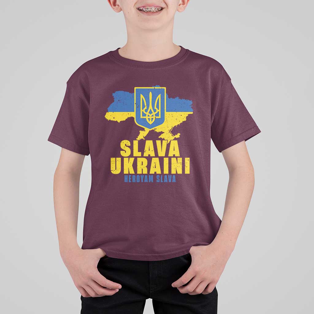 Slava Ukraini Heroyam Slava T Shirt For Kid Vintage Ukrainian Flag