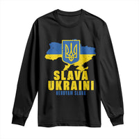 Slava Ukraini Heroyam Slava Long Sleeve Shirt Vintage Ukrainian Flag
