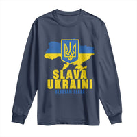 Slava Ukraini Heroyam Slava Long Sleeve Shirt Vintage Ukrainian Flag