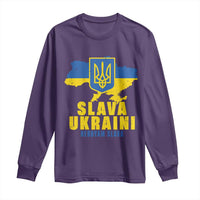 Slava Ukraini Heroyam Slava Long Sleeve Shirt Vintage Ukrainian Flag