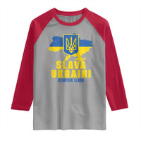 Slava Ukraini Heroyam Slava Raglan Shirt Vintage Ukrainian Flag