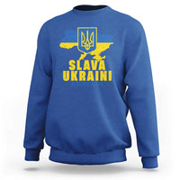 Slava Ukraini Heroyam Slava Sweatshirt Vintage Ukrainian Flag