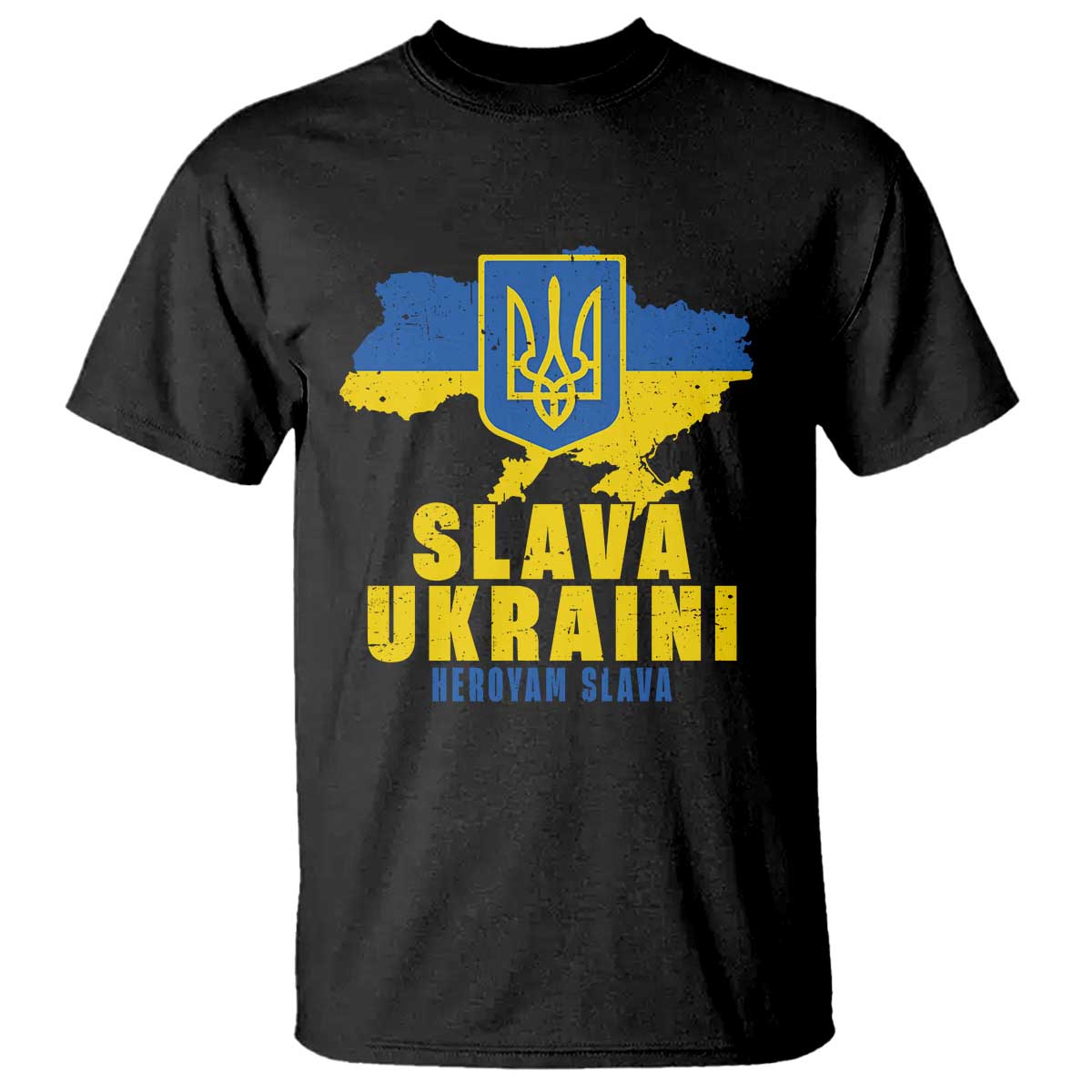 Slava Ukraini Heroyam Slava T Shirt Vintage Ukrainian Flag