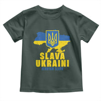 Slava Ukraini Heroyam Slava Toddler T Shirt Vintage Ukrainian Flag