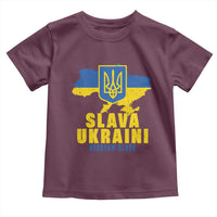 Slava Ukraini Heroyam Slava Toddler T Shirt Vintage Ukrainian Flag