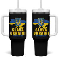 Slava Ukraini Heroyam Slava Tumbler With Handle Vintage Ukrainian Flag