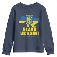 Slava Ukraini Heroyam Slava Youth Sweatshirt Vintage Ukrainian Flag