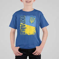 Ukraine Pride Ykpaiha T Shirt For Kid Vintage Ukrainian Flag