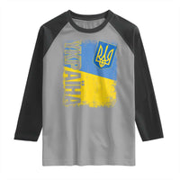 Ukraine Pride Ykpaiha Raglan Shirt Vintage Ukrainian Flag