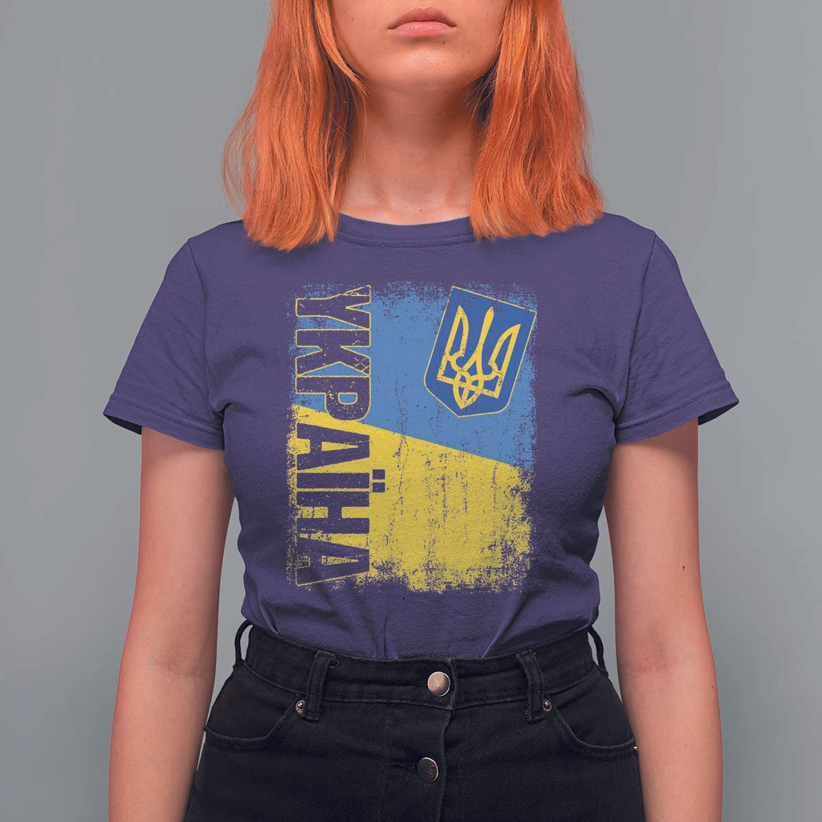 Ukraine Pride Ykpaiha T Shirt For Women Vintage Ukrainian Flag