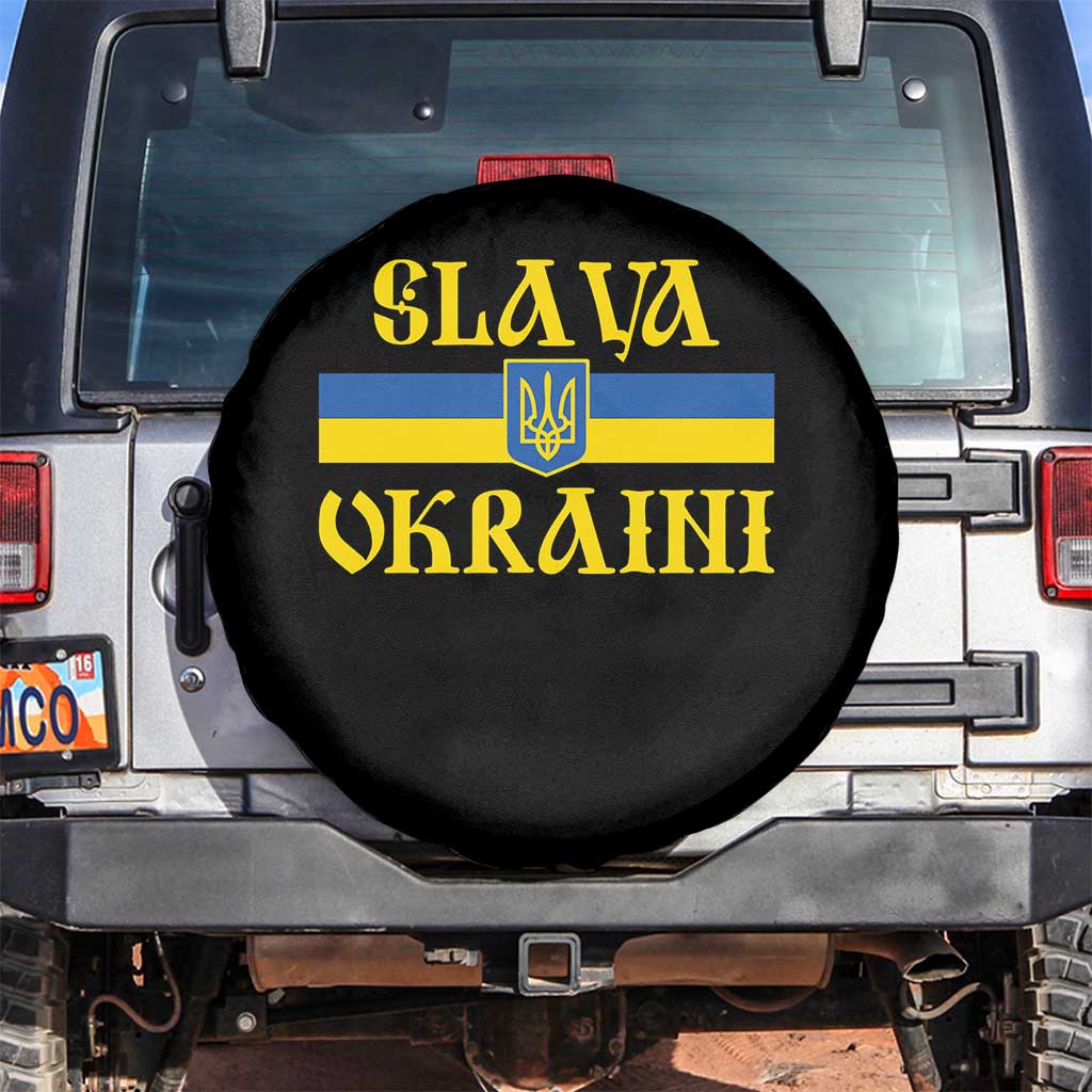 Ukraine Pride Slava Ukraini Spare Tire Cover Vintage Ukrainian Flag