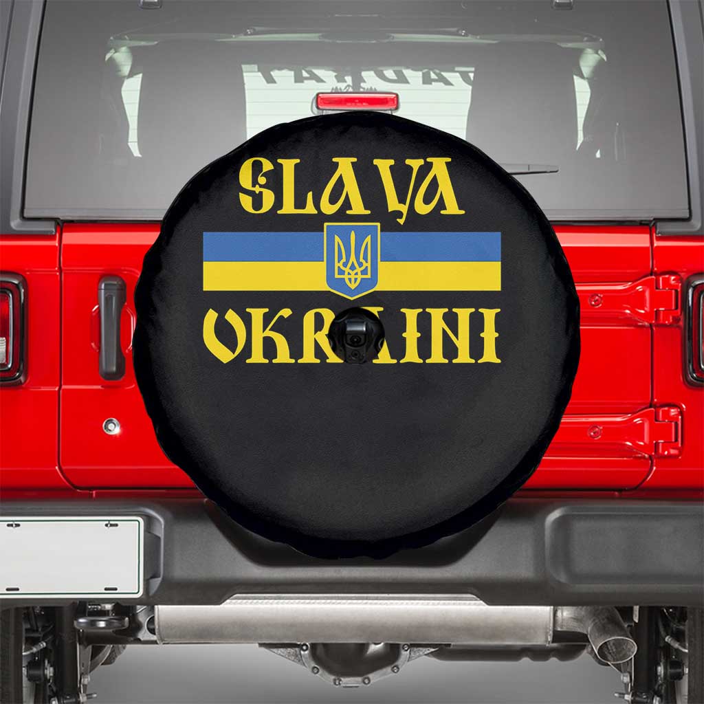 Ukraine Pride Slava Ukraini Spare Tire Cover Vintage Ukrainian Flag