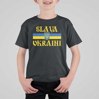 Ukraine Pride Slava Ukraini T Shirt For Kid Vintage Ukrainian Flag