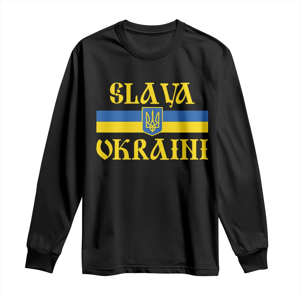 Ukraine Pride Slava Ukraini Long Sleeve Shirt Vintage Ukrainian Flag