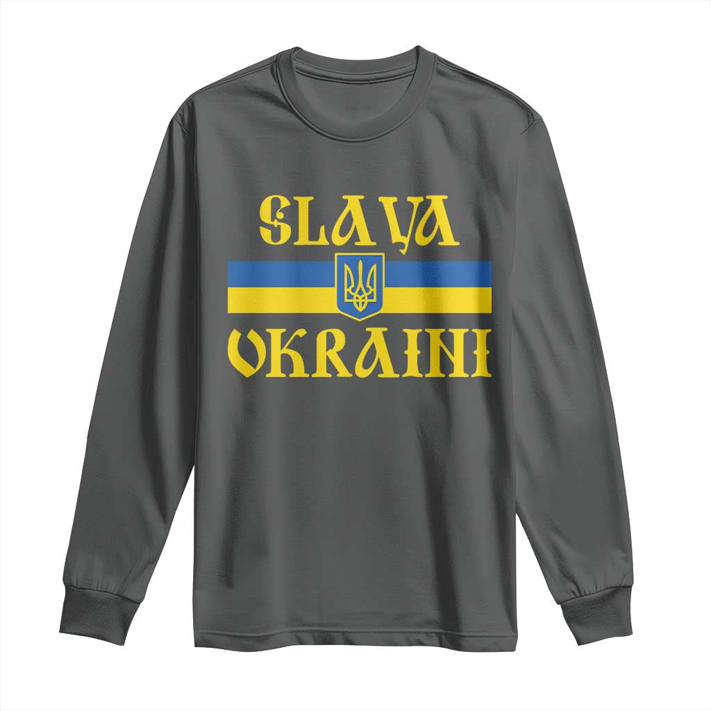 Ukraine Pride Slava Ukraini Long Sleeve Shirt Vintage Ukrainian Flag