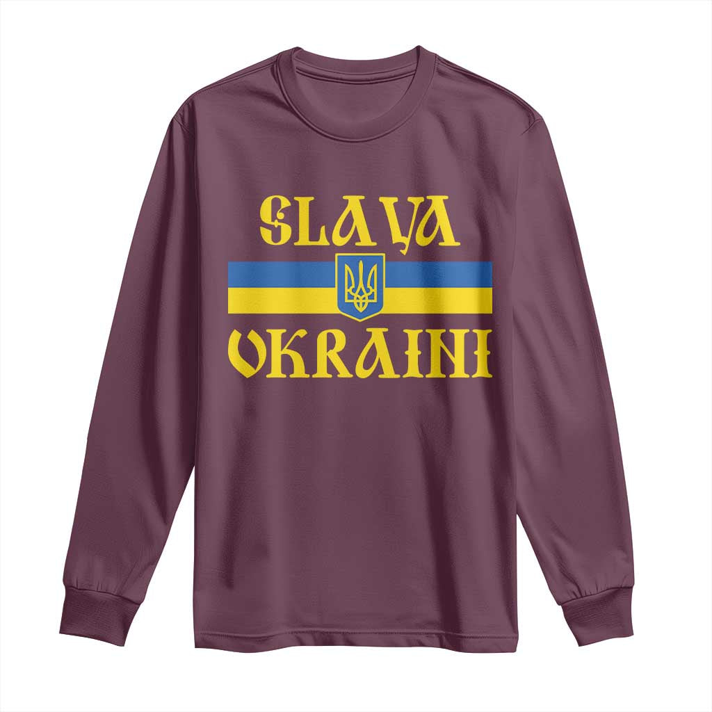 Ukraine Pride Slava Ukraini Long Sleeve Shirt Vintage Ukrainian Flag