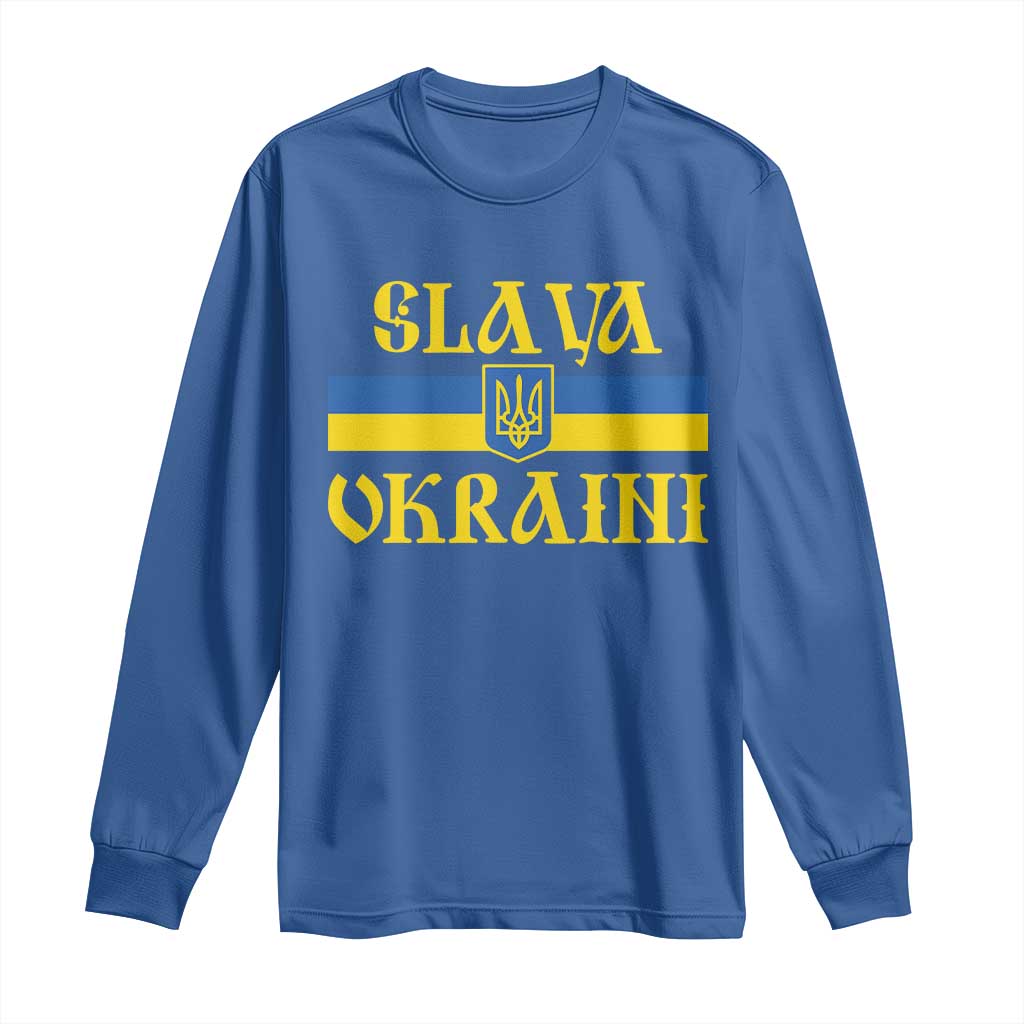 Ukraine Pride Slava Ukraini Long Sleeve Shirt Vintage Ukrainian Flag
