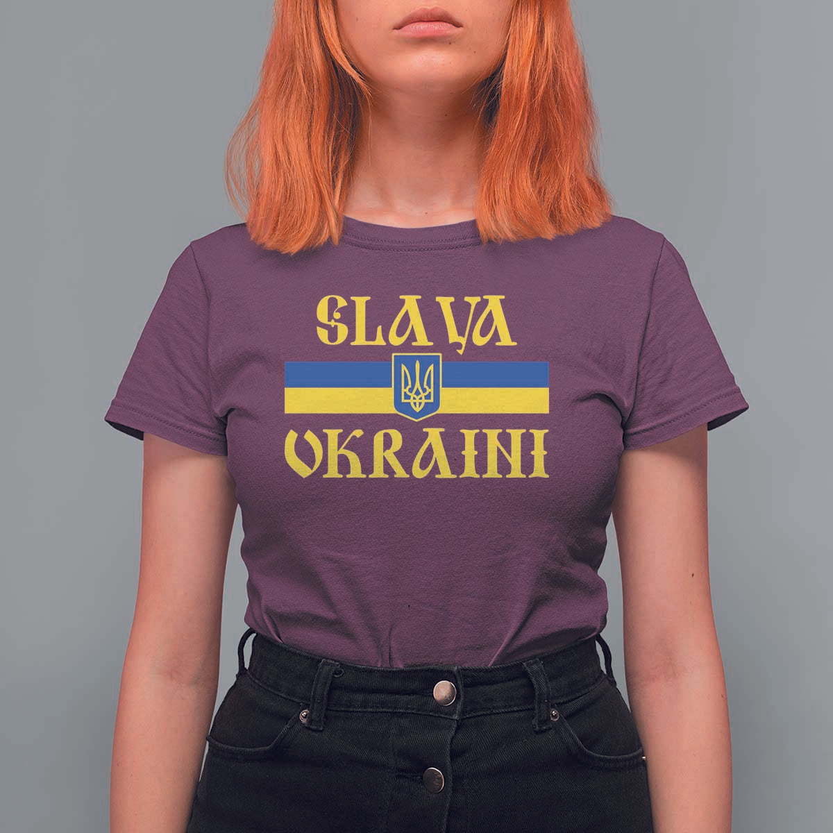 Ukraine Pride Slava Ukraini T Shirt For Women Vintage Ukrainian Flag