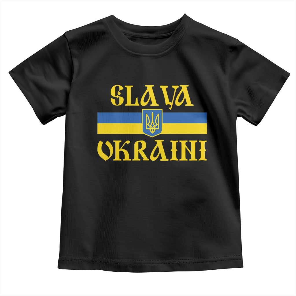 Ukraine Pride Slava Ukraini Toddler T Shirt Vintage Ukrainian Flag