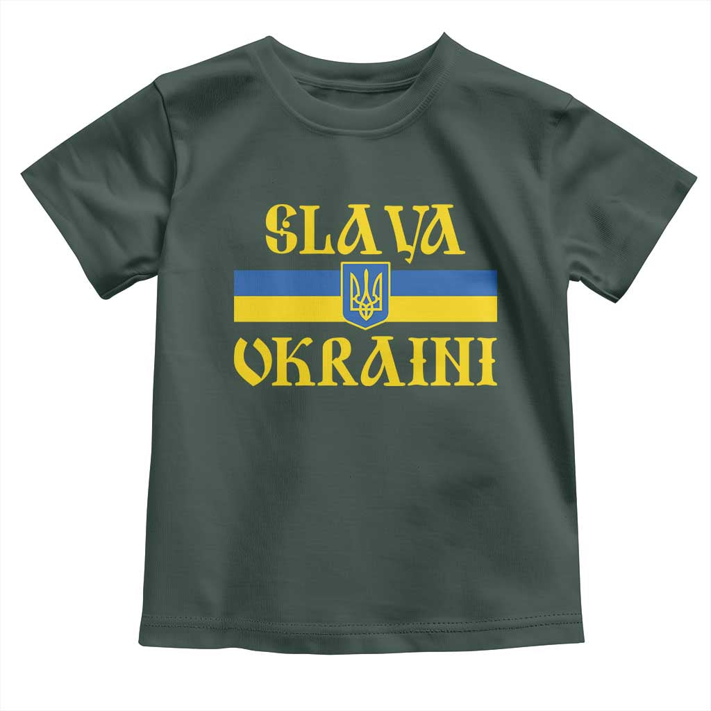 Ukraine Pride Slava Ukraini Toddler T Shirt Vintage Ukrainian Flag
