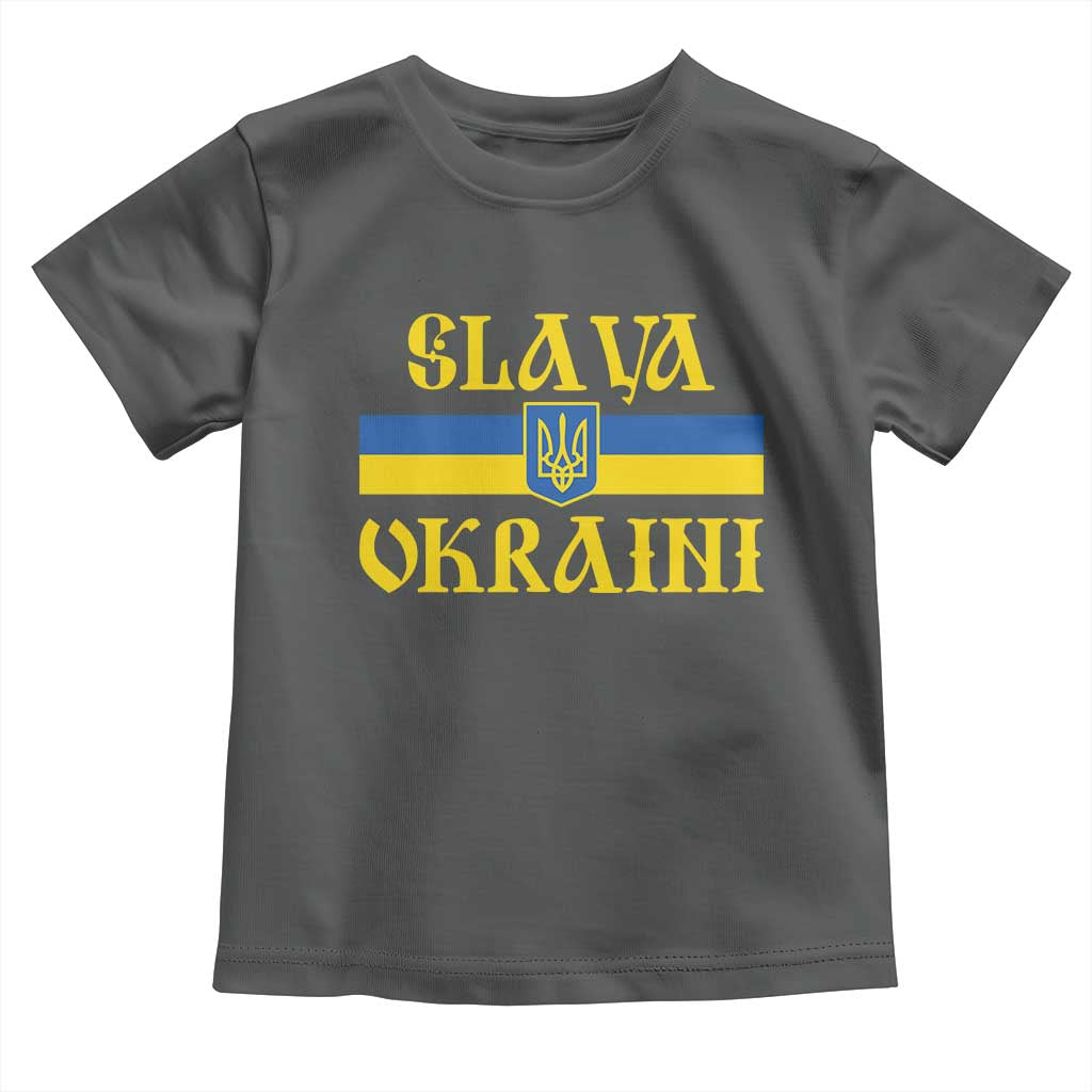 Ukraine Pride Slava Ukraini Toddler T Shirt Vintage Ukrainian Flag