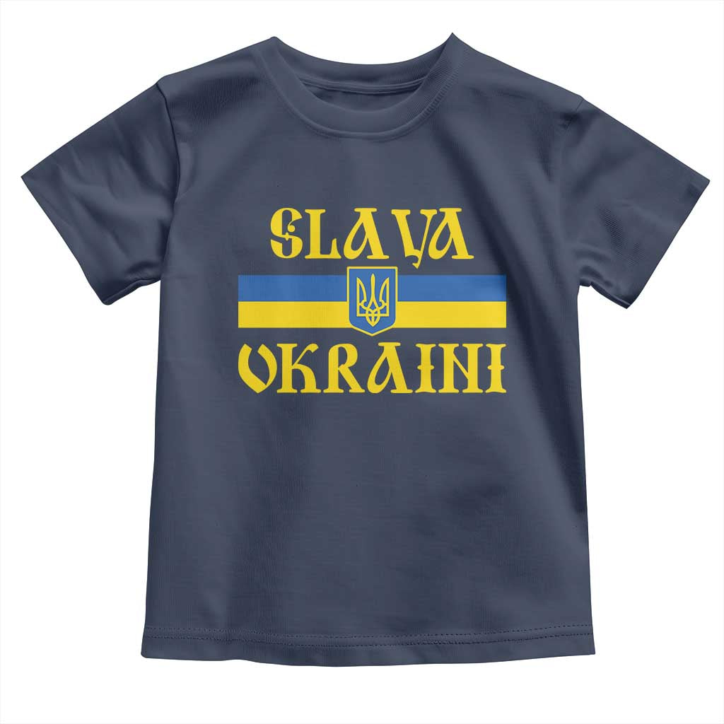 Ukraine Pride Slava Ukraini Toddler T Shirt Vintage Ukrainian Flag