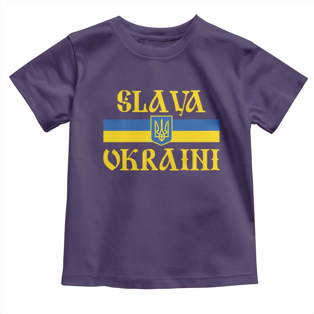 Ukraine Pride Slava Ukraini Toddler T Shirt Vintage Ukrainian Flag