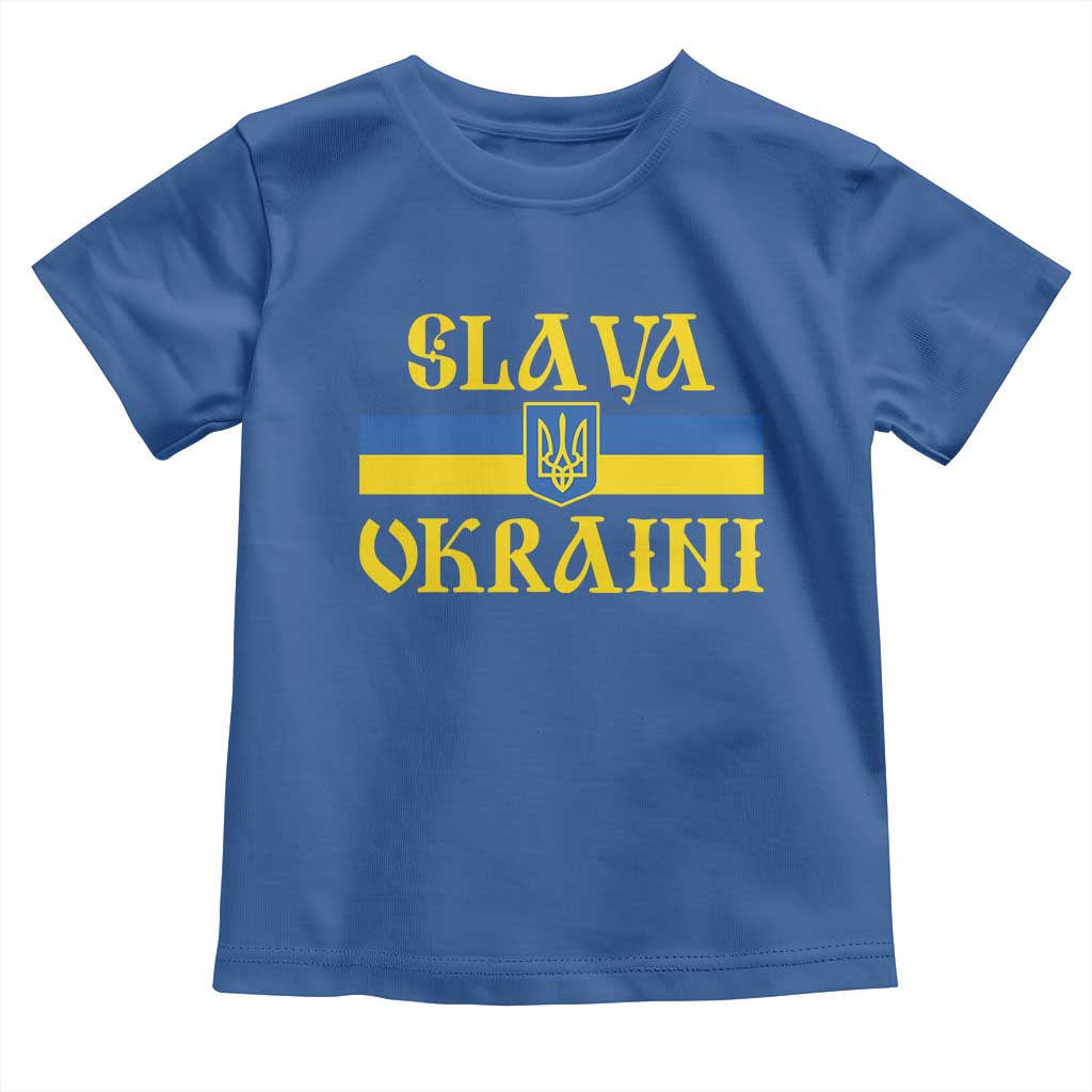Ukraine Pride Slava Ukraini Toddler T Shirt Vintage Ukrainian Flag