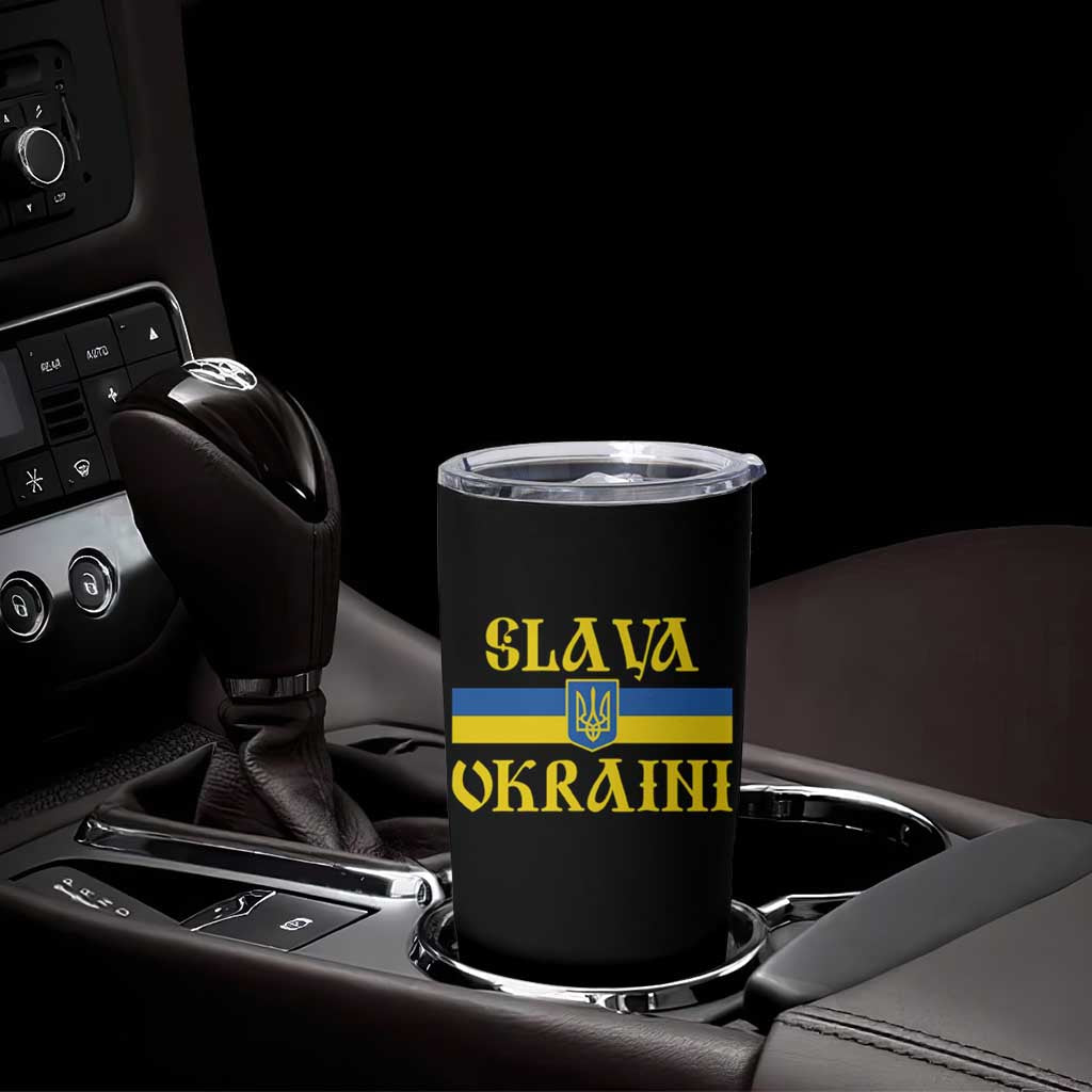 Ukraine Pride Slava Ukraini Tumbler Cup Vintage Ukrainian Flag
