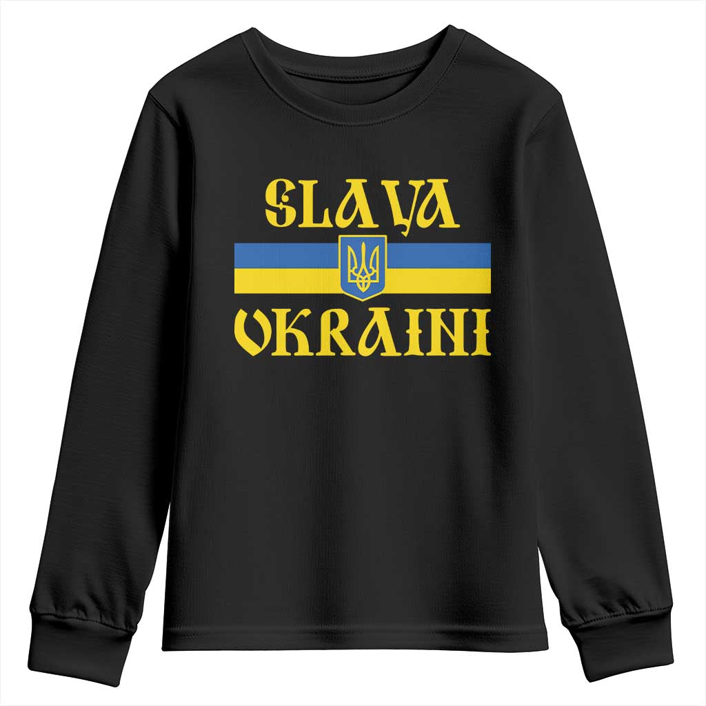 Ukraine Pride Slava Ukraini Youth Sweatshirt Vintage Ukrainian Flag
